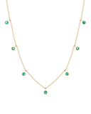 Coloured Gemstone Drop Necklace