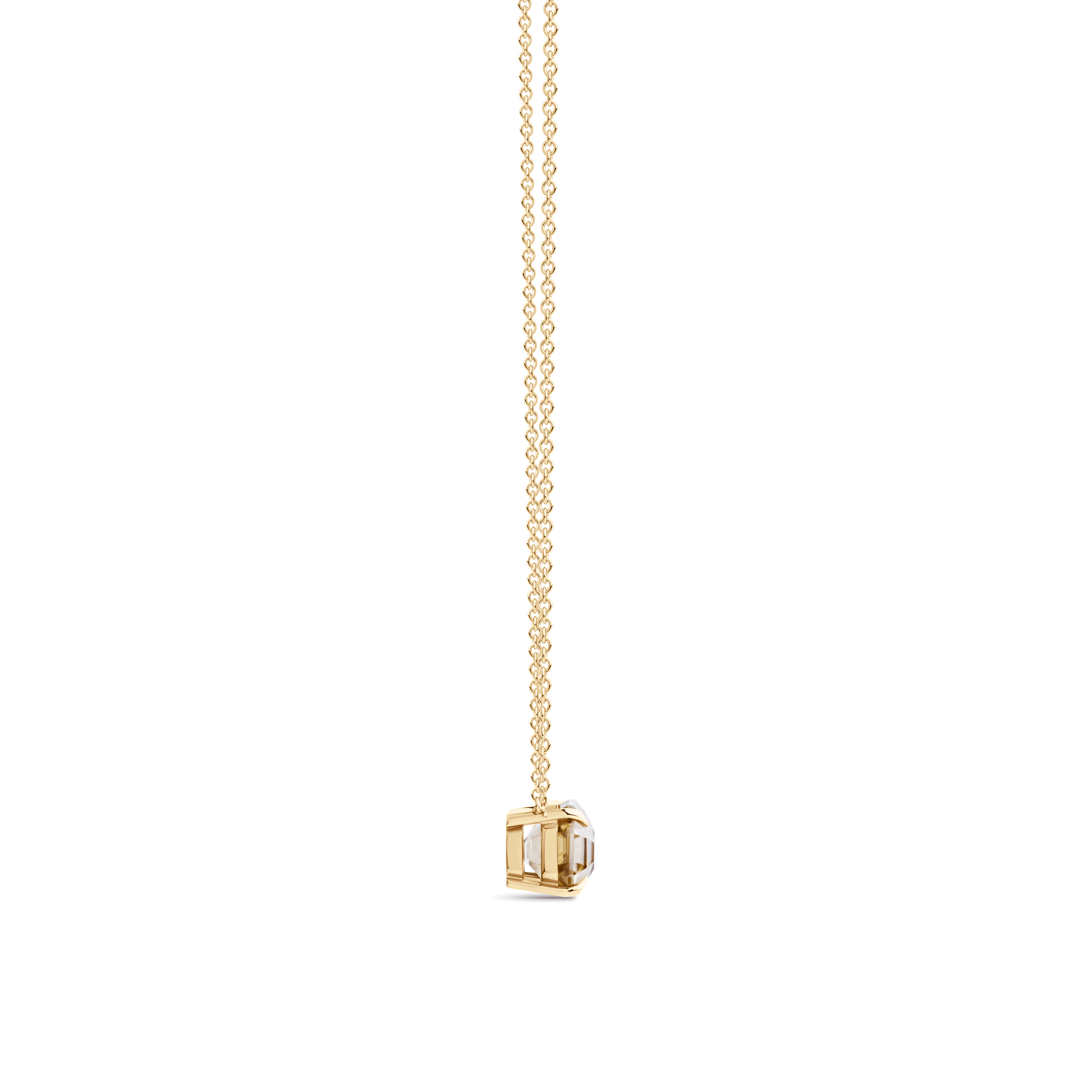 Emerald Cut Zircon Pendant Necklace