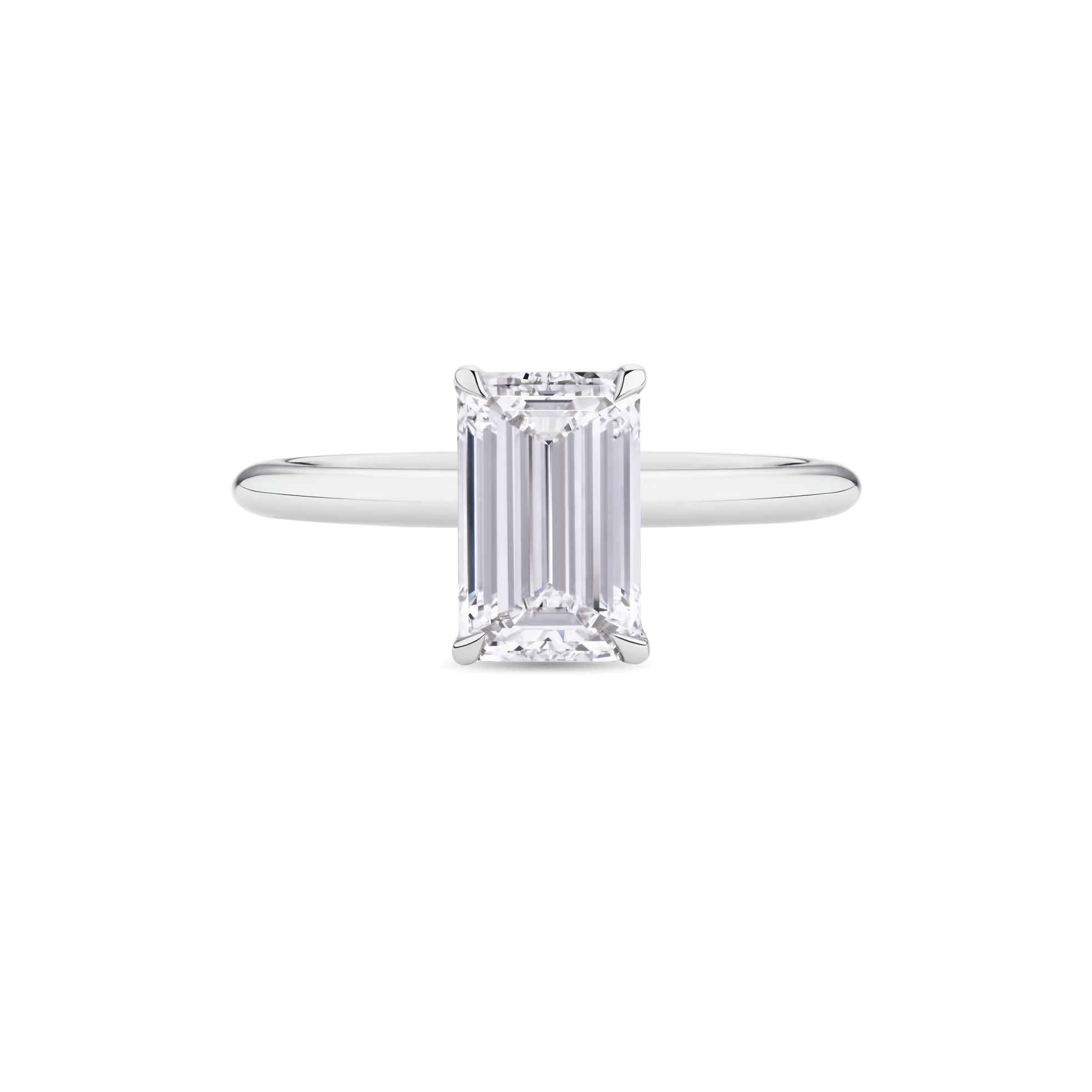 AG.08 | Emerald Cut Solitaire Engagement Ring