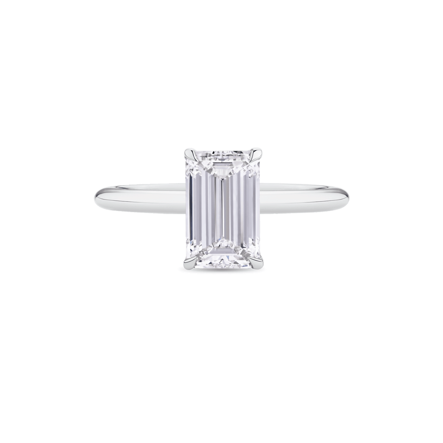 AG.08 | Emerald Cut Diamond Solitaire Engagement Ring