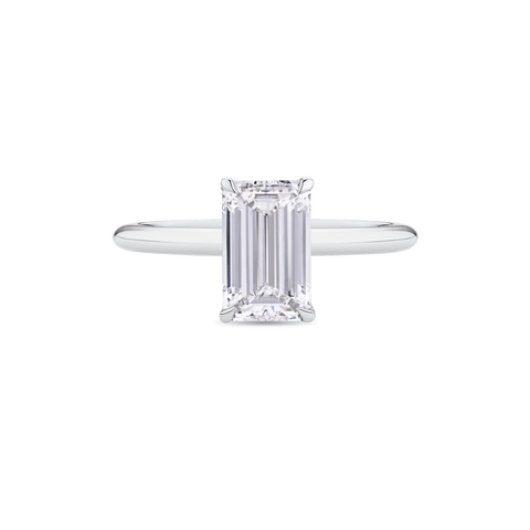 AG.08 | Emerald Cut Solitaire Engagement Ring