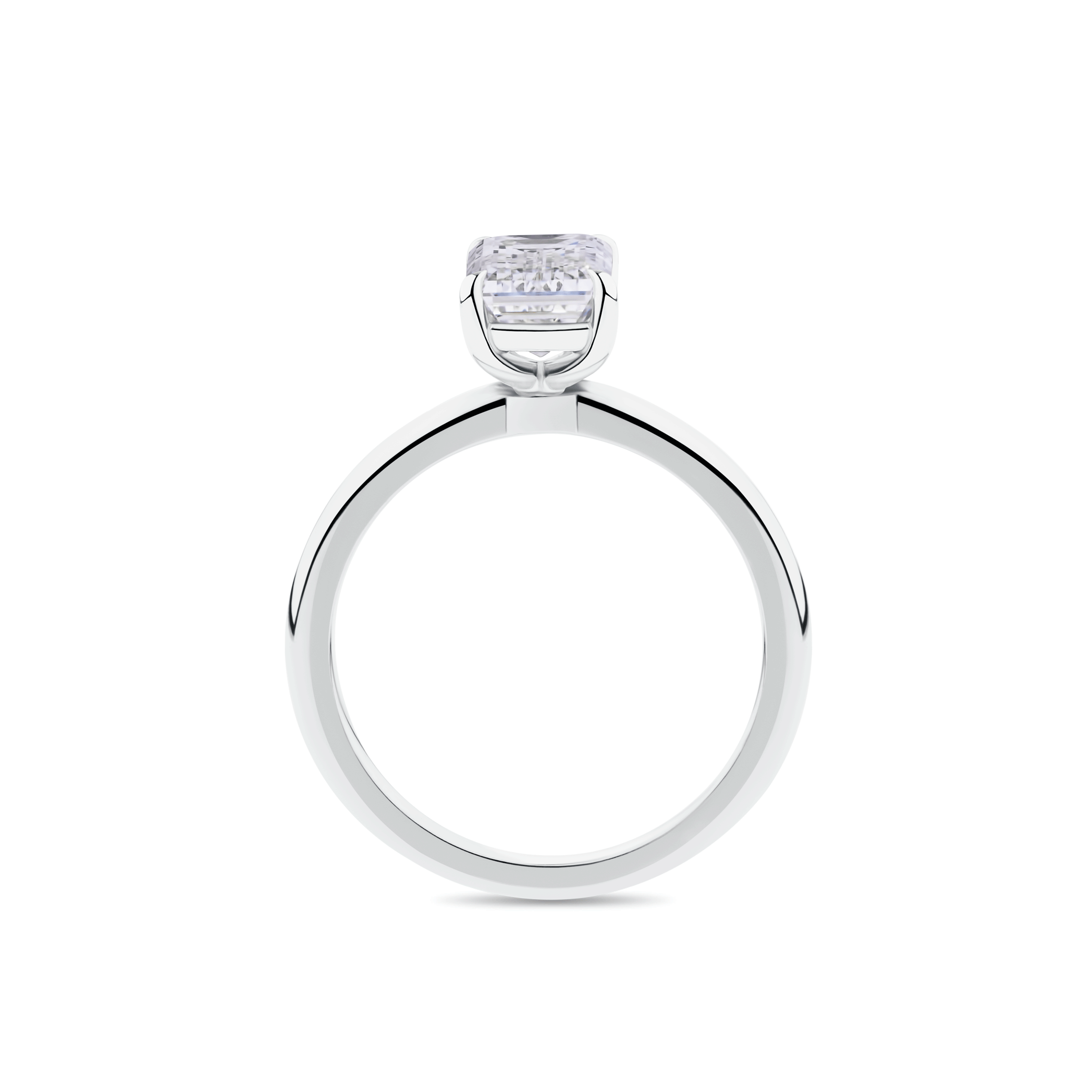 AG.08 | Emerald Cut Solitaire Engagement Ring