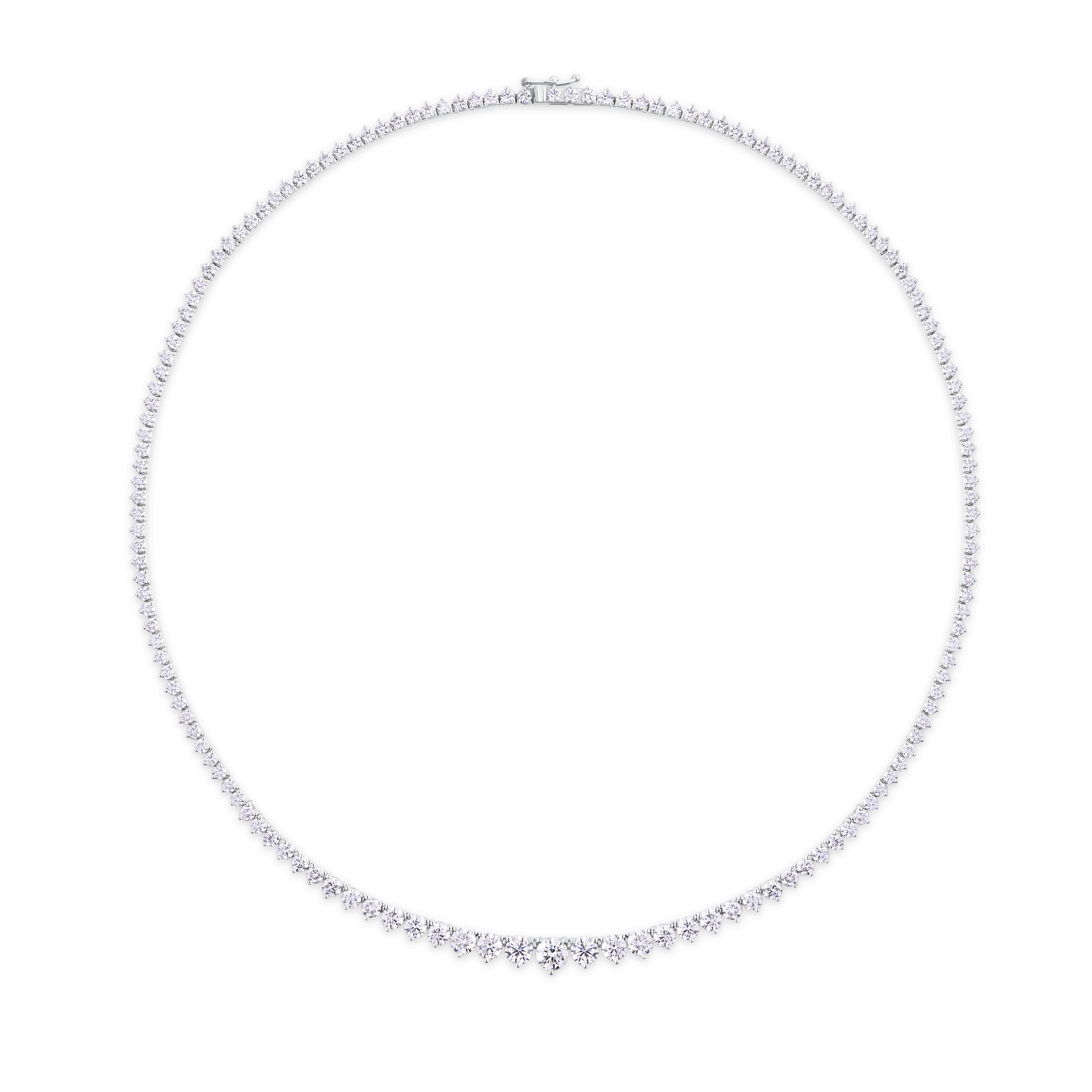 Tri Claw Graduated Tennis Necklace | Grand