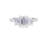 AG.03 | Emerald Cut Trilogy Engagement Ring