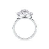 AG.03 | Emerald Cut Trilogy Engagement Ring