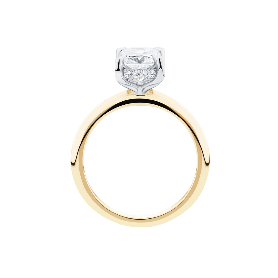 2ct Radiant Diamond Hidden Halo Engagement Ring