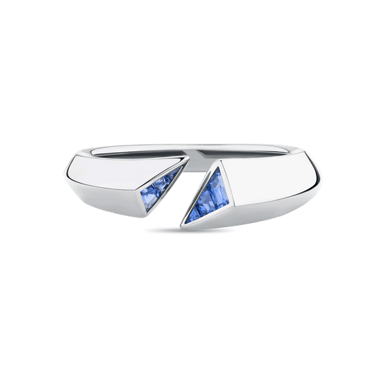 Sapphire Art Deco Band