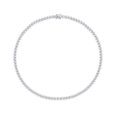 Bezel Set Diamond Tennis Necklace | WG
