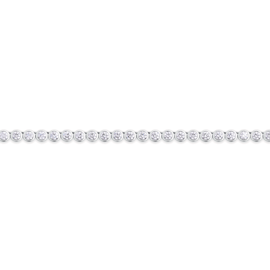 10ct Bezel Set Diamond Tennis Necklace in 18ct Gold