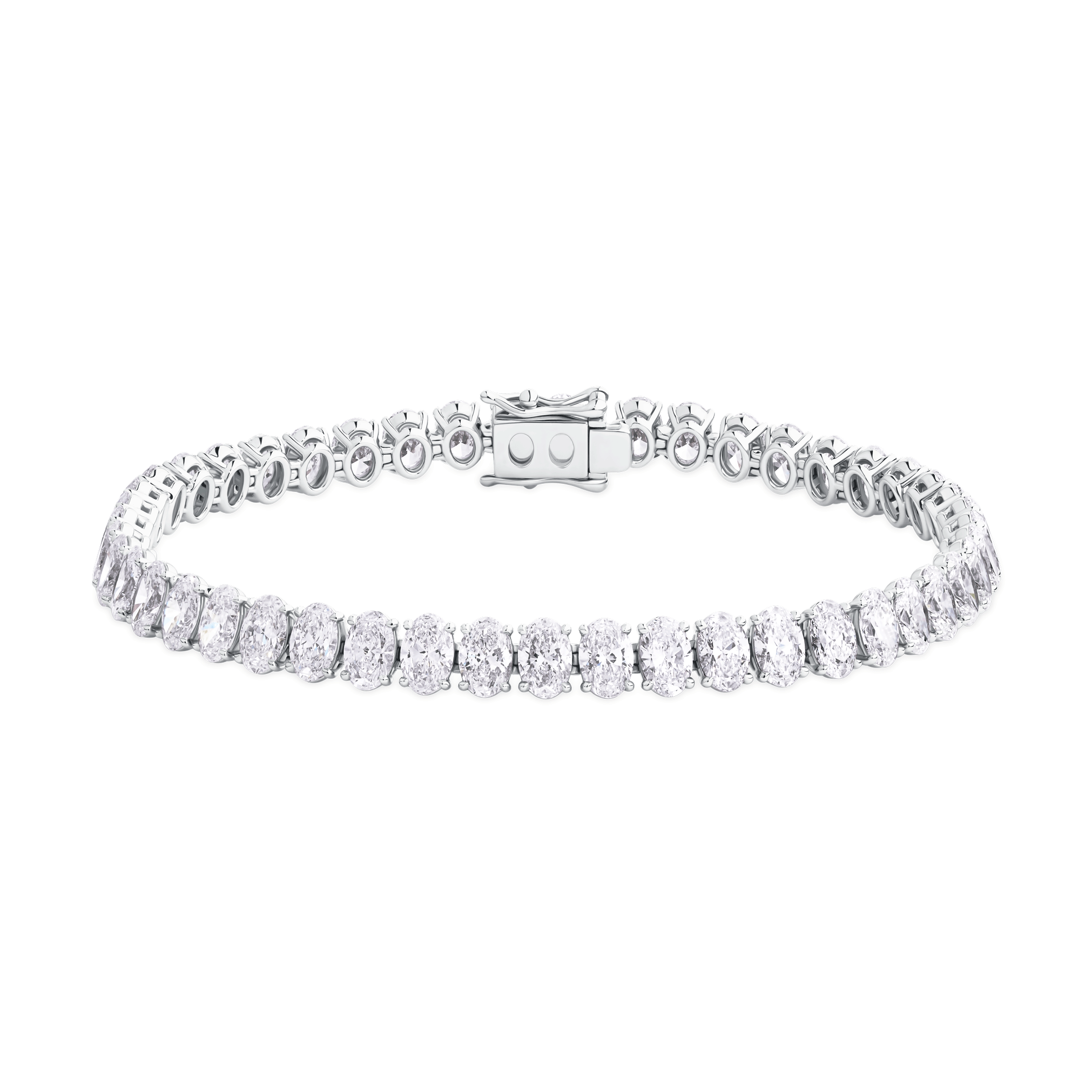 Showpiece Oval Cut Diamond Tennis Bracelet