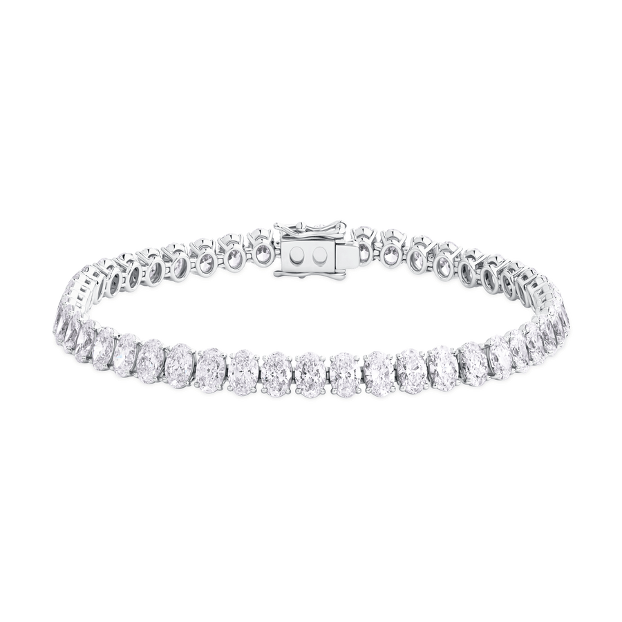 Showpiece Oval Cut Diamond Tennis Bracelet