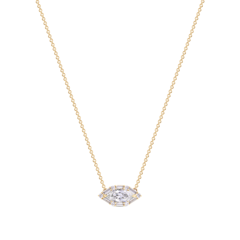 Marquise Diamond Pendant Necklace