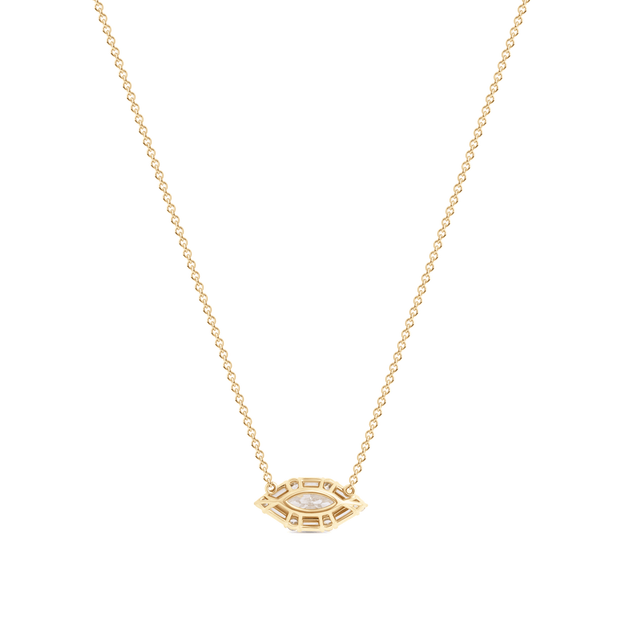 Marquise Diamond Pendant Necklace in 18ct Gold