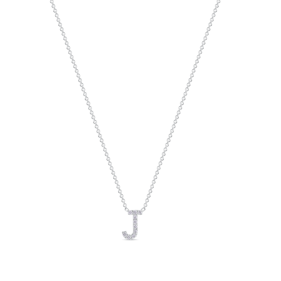 Petit Diamond Letter Necklace in 18ct Gold