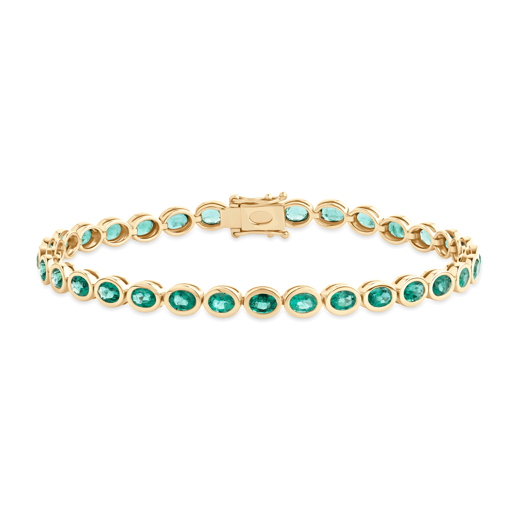 East-West Emerald Tennis Bracelet