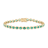 East-West Emerald Tennis Bracelet