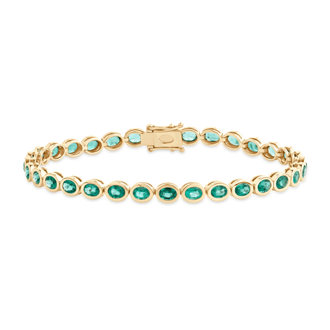 East-West Emerald Tennis Bracelet