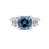 Grey Spinel Diamond Ring