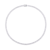 28ct Oval Cut Diamond Tennis Necklace