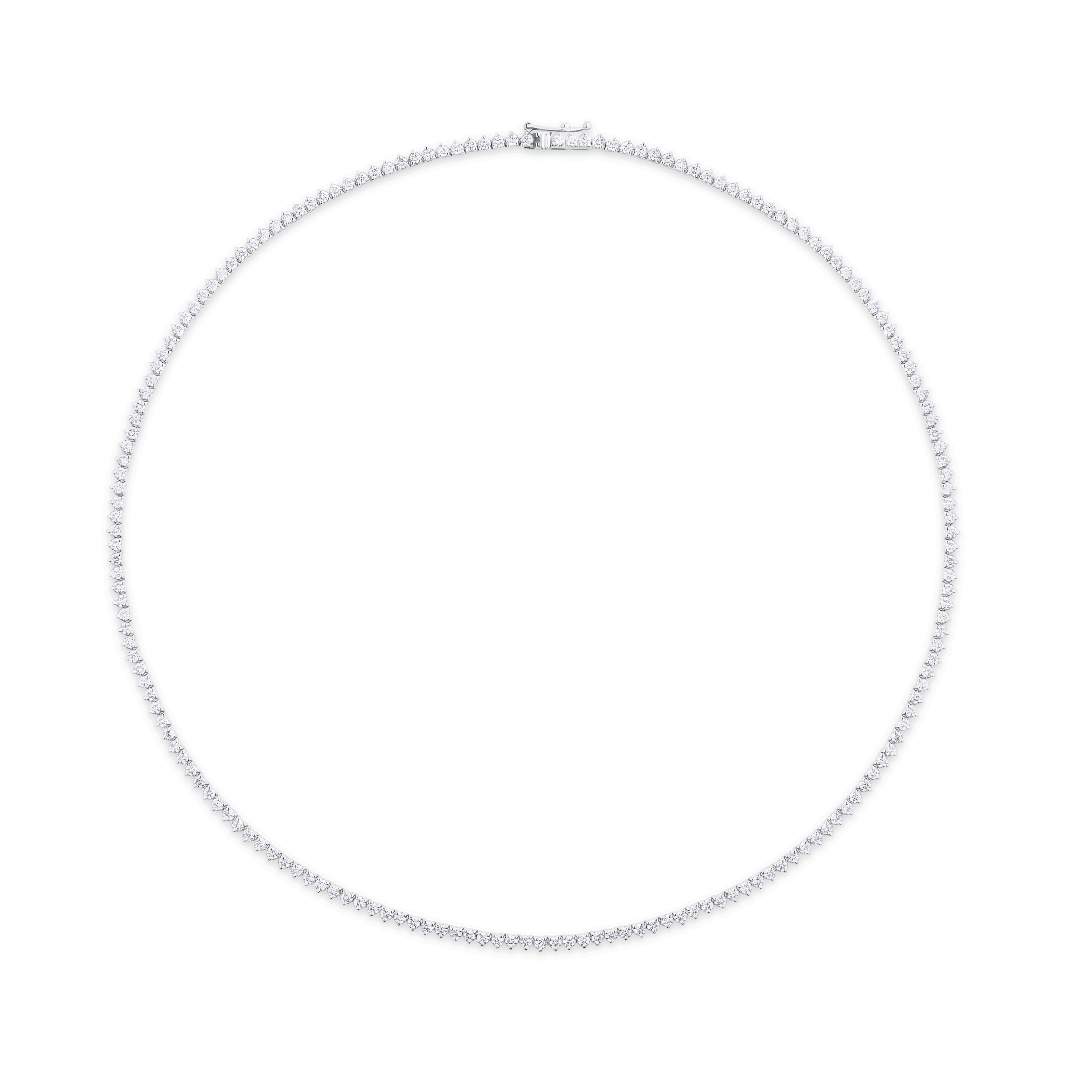 4.55ct Tri Claw Diamond Tennis Necklace