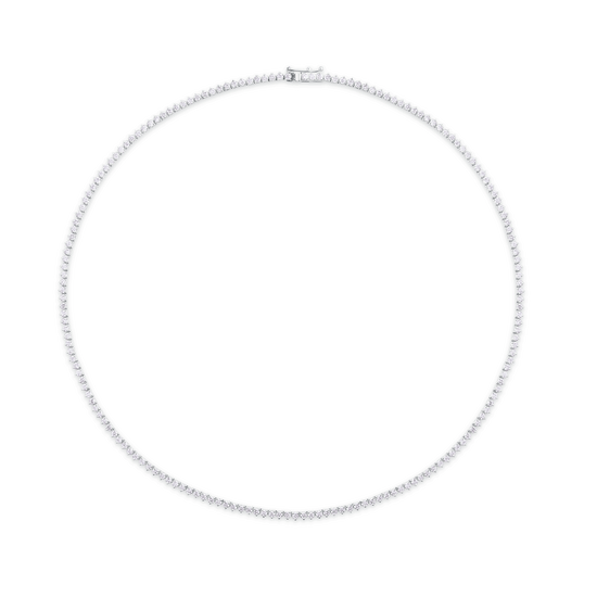 5.70ct Tri Claw Diamond Tennis Necklace