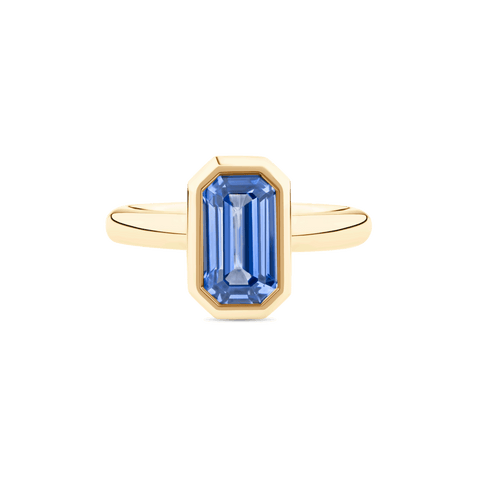 Bezel Set Ceylon Sapphire Ring