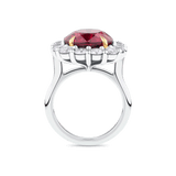 Garnet and Diamond Cluster Ring