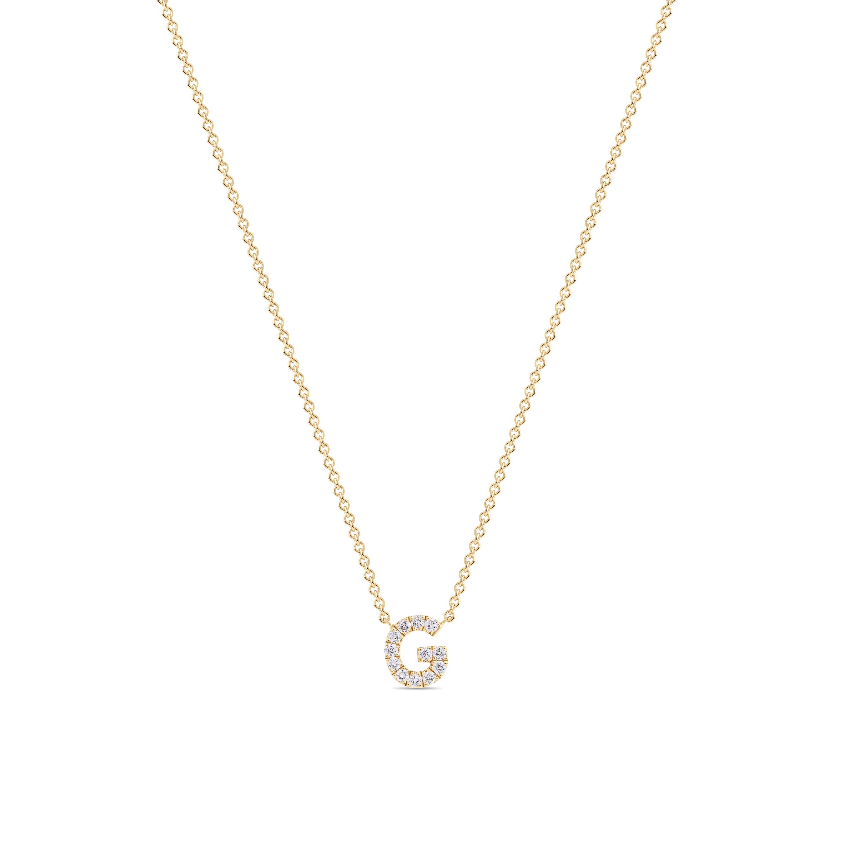 Petit Diamond Letter Necklace