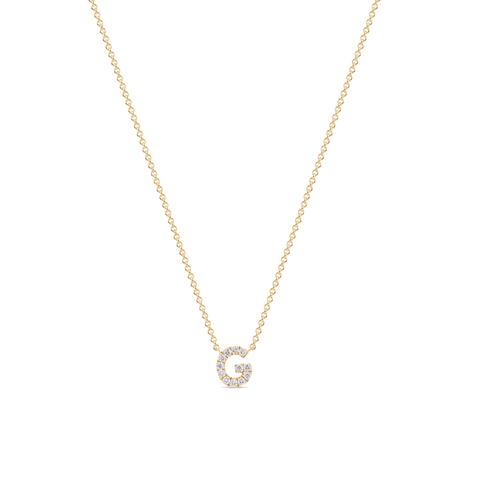 Petit Diamond Letter Necklace