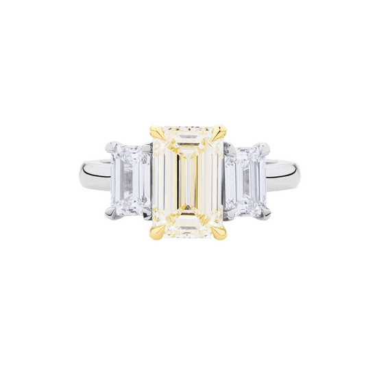 Light Fancy Yellow Trilogy Engagement Ring