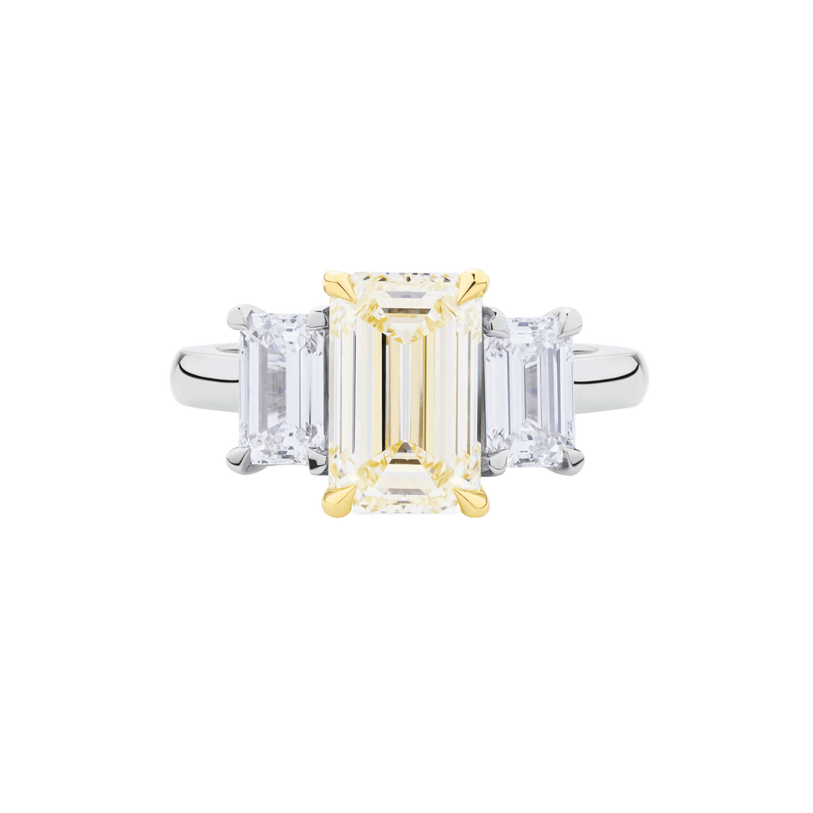 Light Fancy Yellow Trilogy Engagement Ring