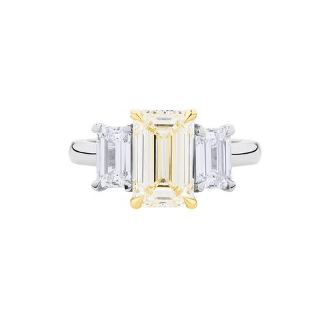 Light Fancy Yellow Trilogy Engagement Ring