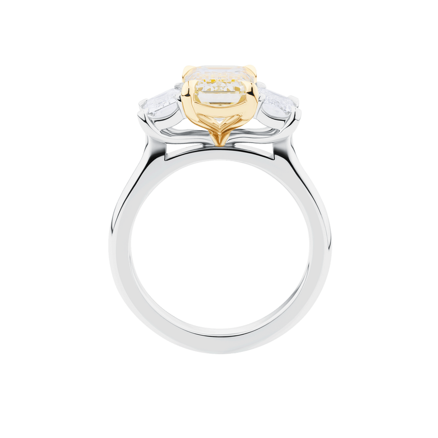 Light Fancy Yellow Trilogy Engagement Ring
