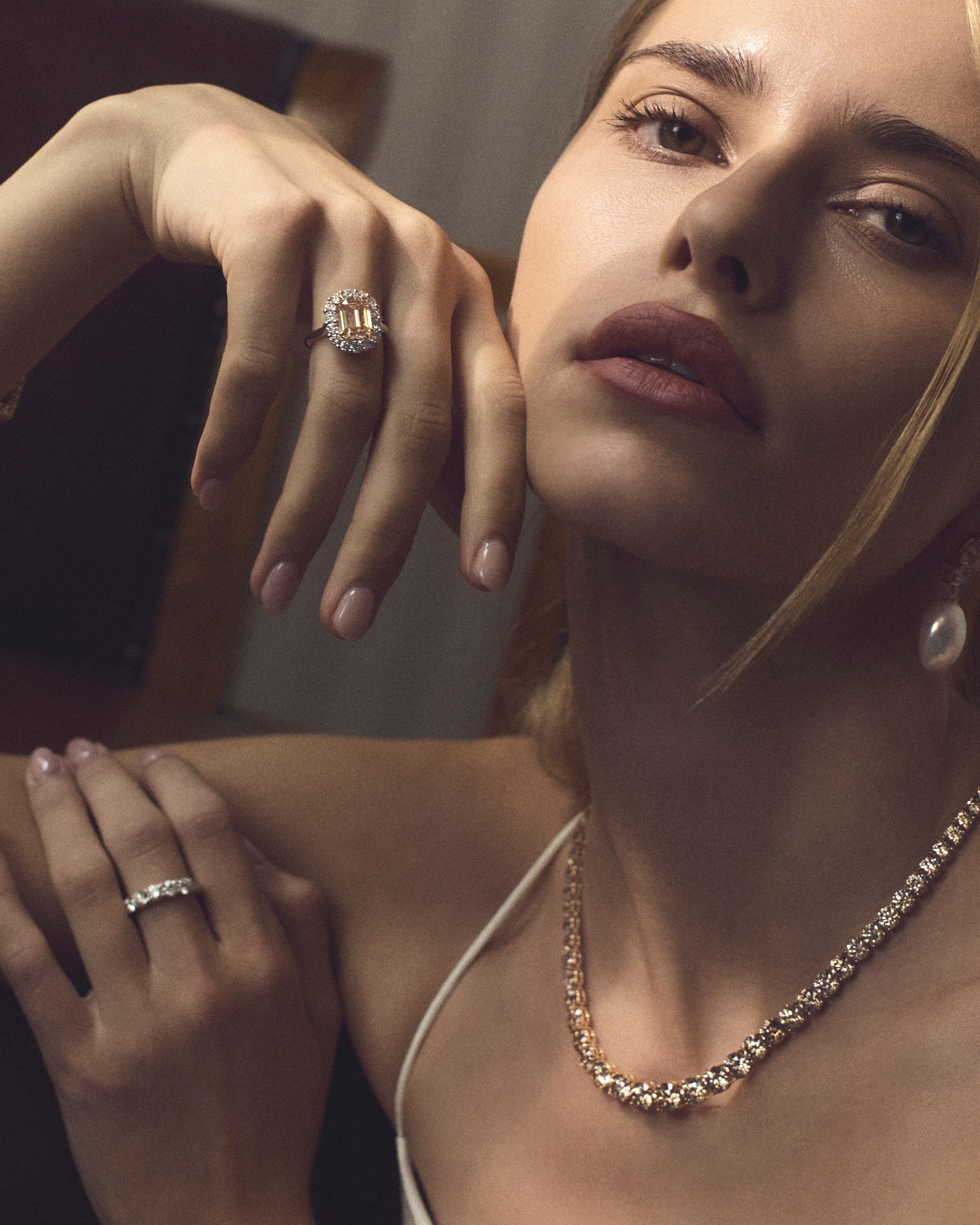 45.17ct Champagne Diamond Graduated Tennis Necklace