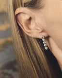 Mixed Shape Diamond Stud Drop Earrings in 18ct White Gold