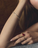 East–West Bezel Emerald Cut Diamond Bracelet