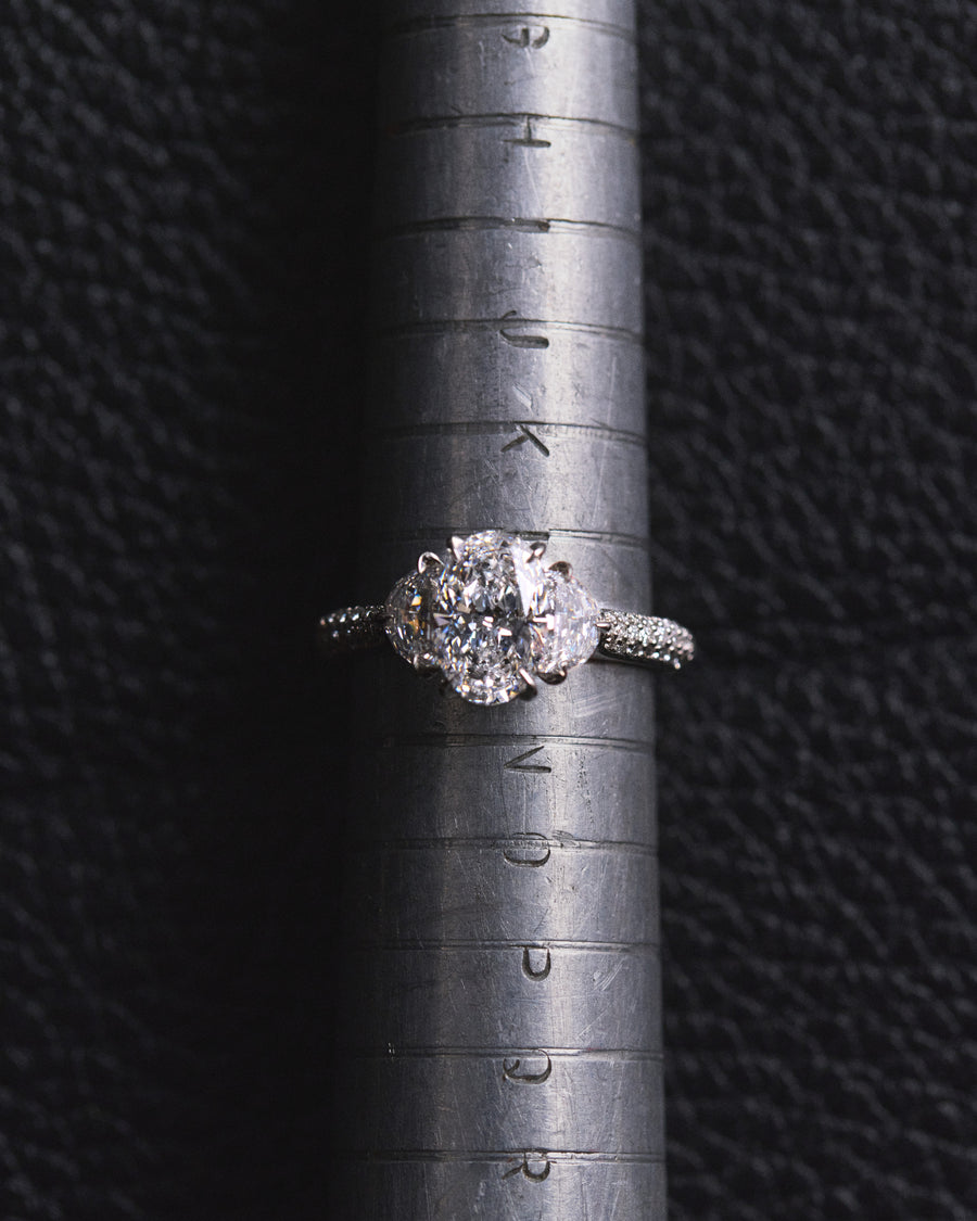 Platinum Diamond Trilogy Engagement Ring