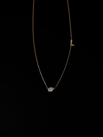 Diamond Pendant with Petit Letters