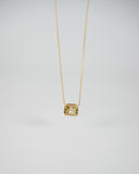 Emerald Cut Zircon Pendant Necklace
