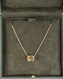 Emerald Cut Zircon Pendant Necklace