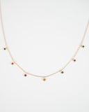 Rainbow Gemstone Drop Necklace