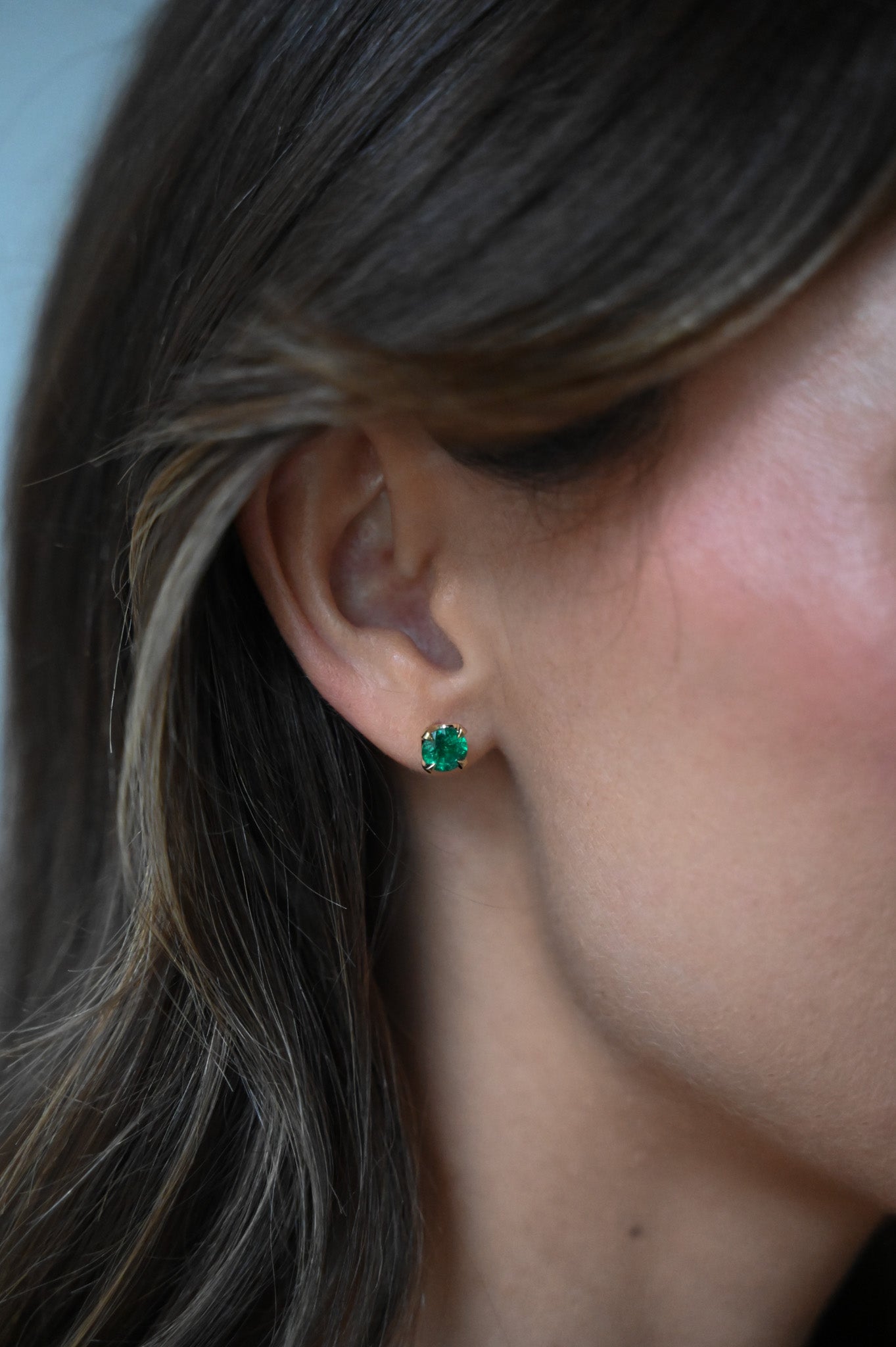 Classic Emerald Studs