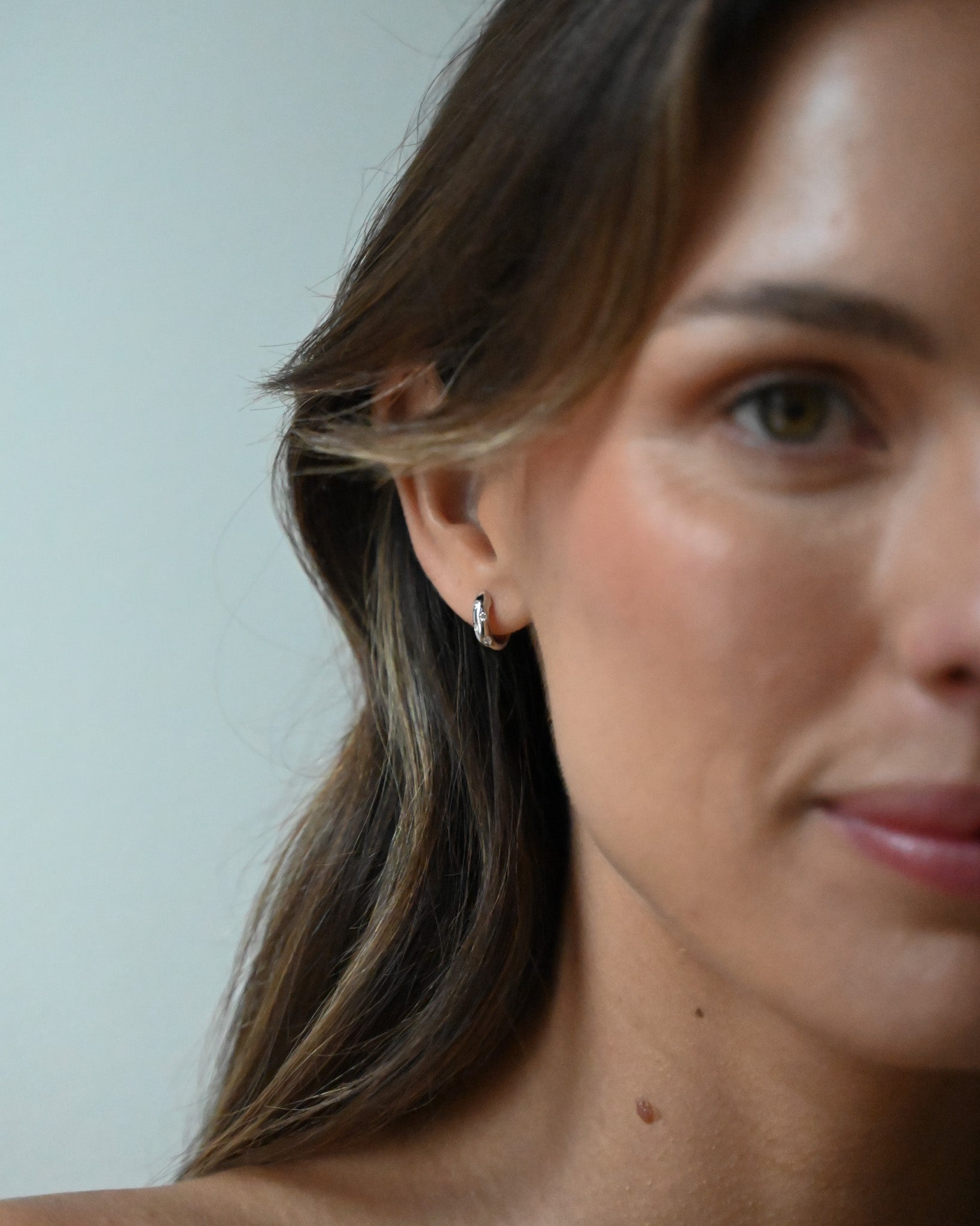 Diamond Dome Huggies