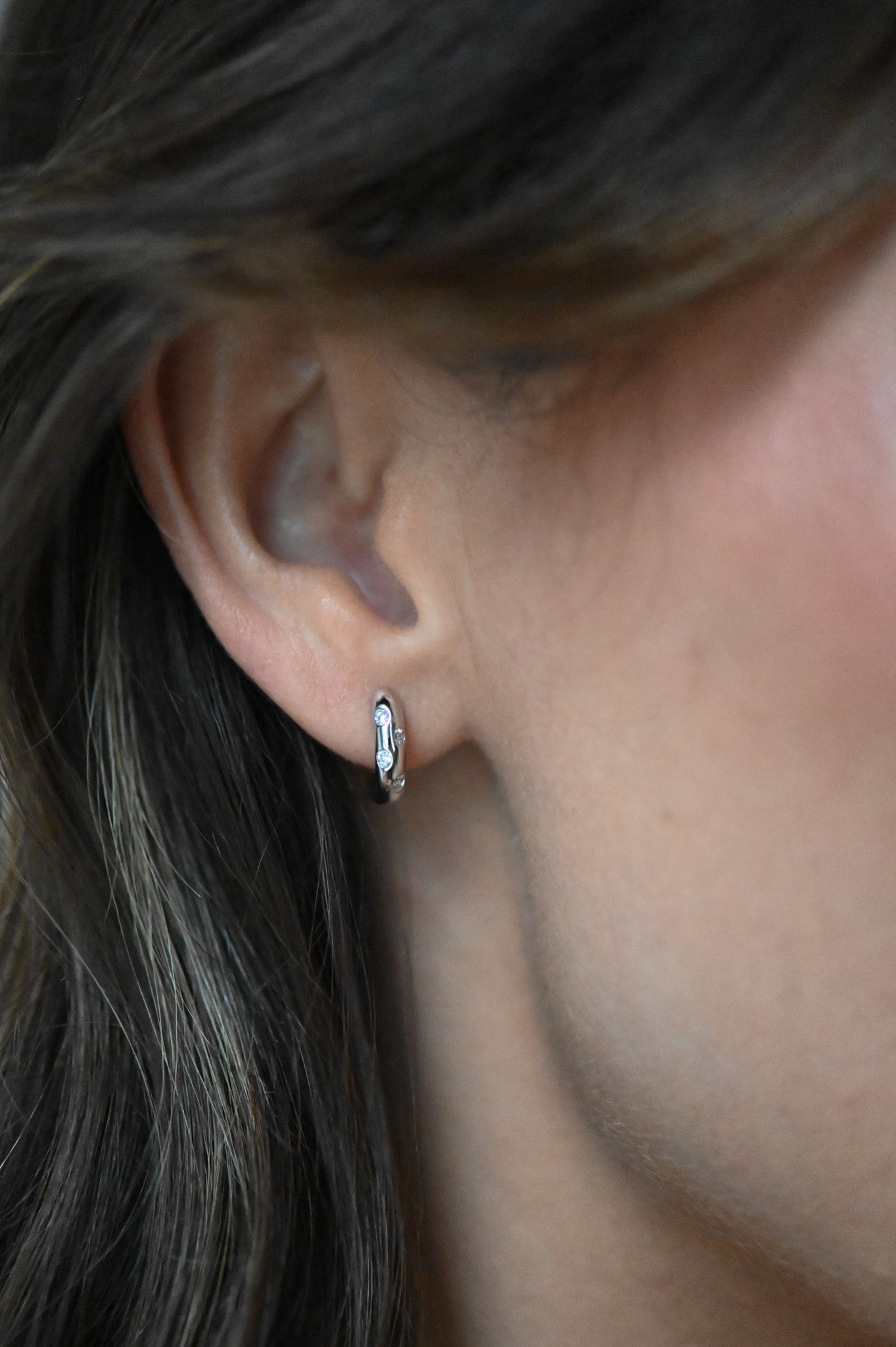 Diamond Dome Huggies