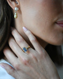 Bezel Set Ceylon Sapphire Ring