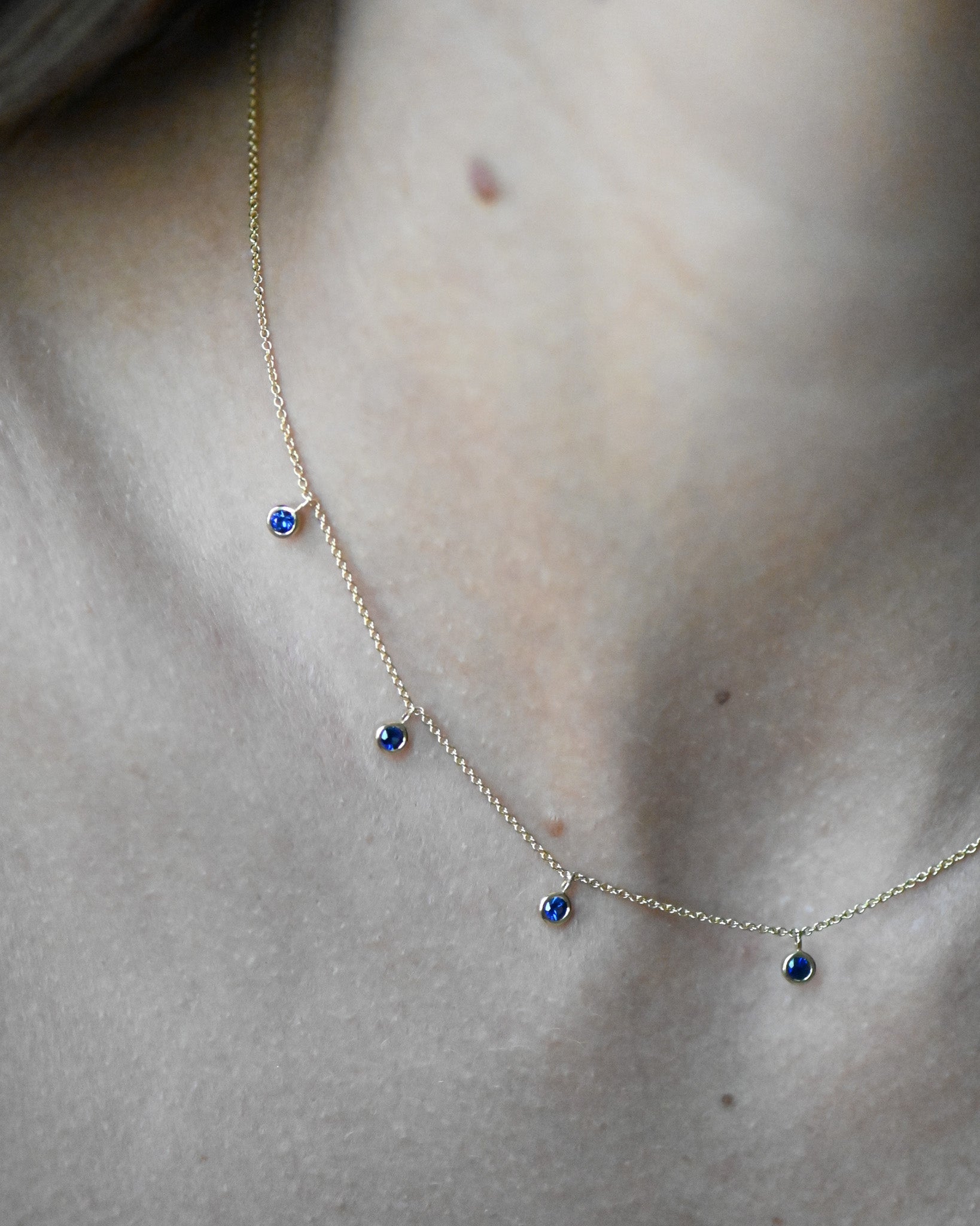 Sapphire Drop Necklace