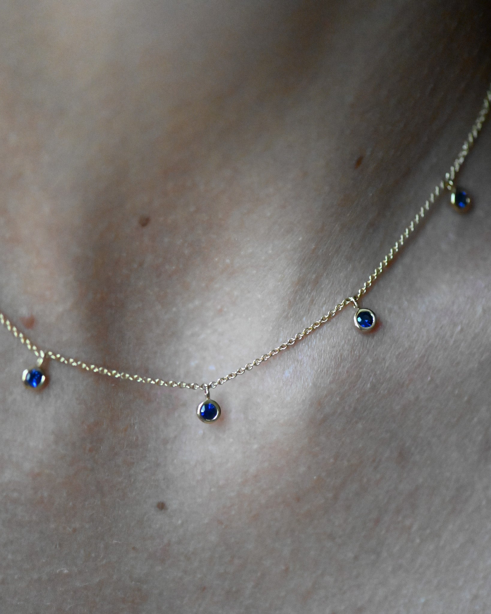 Sapphire Drop Necklace