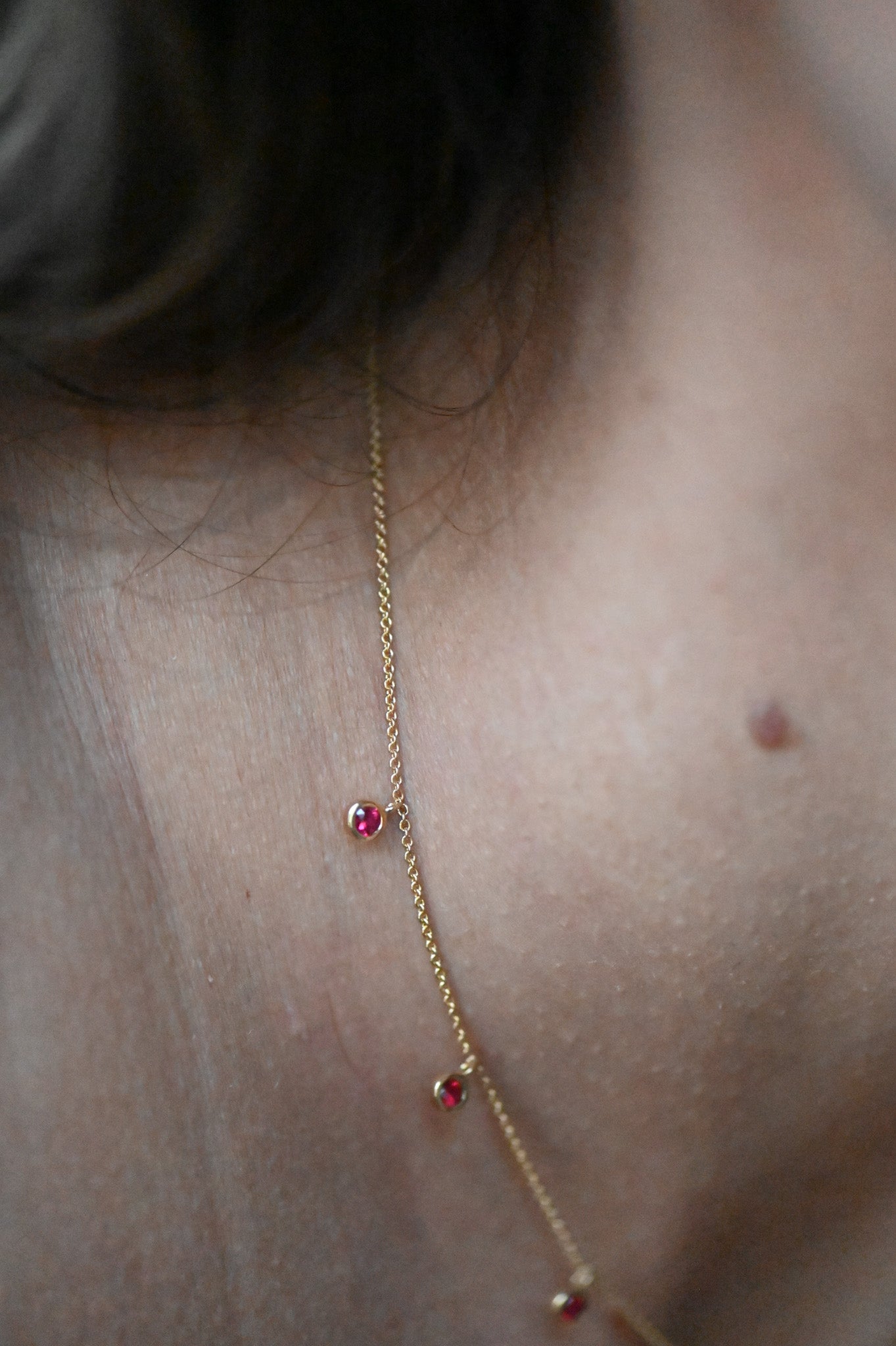 Ruby Drop Necklace