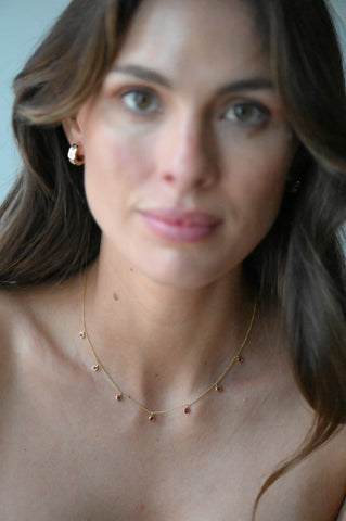 Ruby Drop Necklace