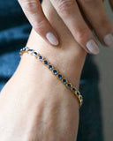 East–West Sapphire Tennis Bracelet